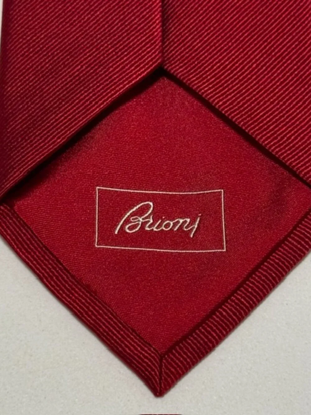 Brioni Solid Red Tie